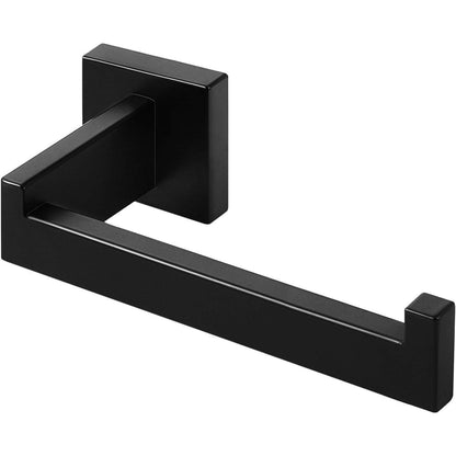 Toilettenpapierhalter Edelstahl Schwarz Quadrat 200g