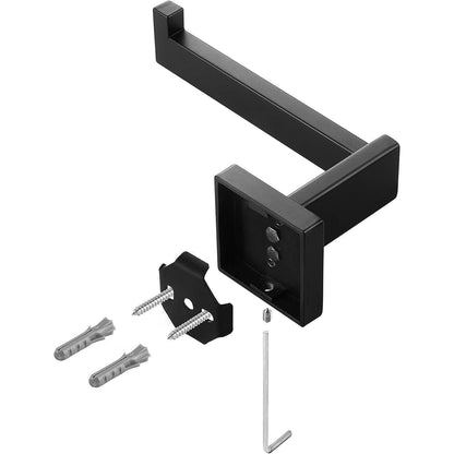 Toilettenpapierhalter Edelstahl Schwarz Quadrat 200g