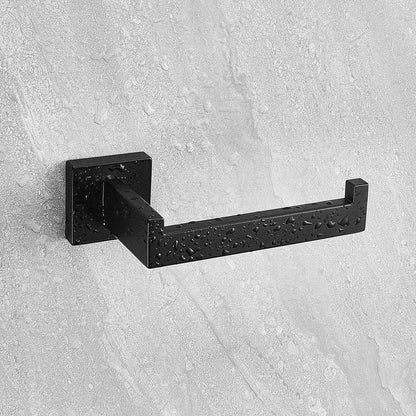 Toilettenpapierhalter Edelstahl Schwarz Quadrat 200g