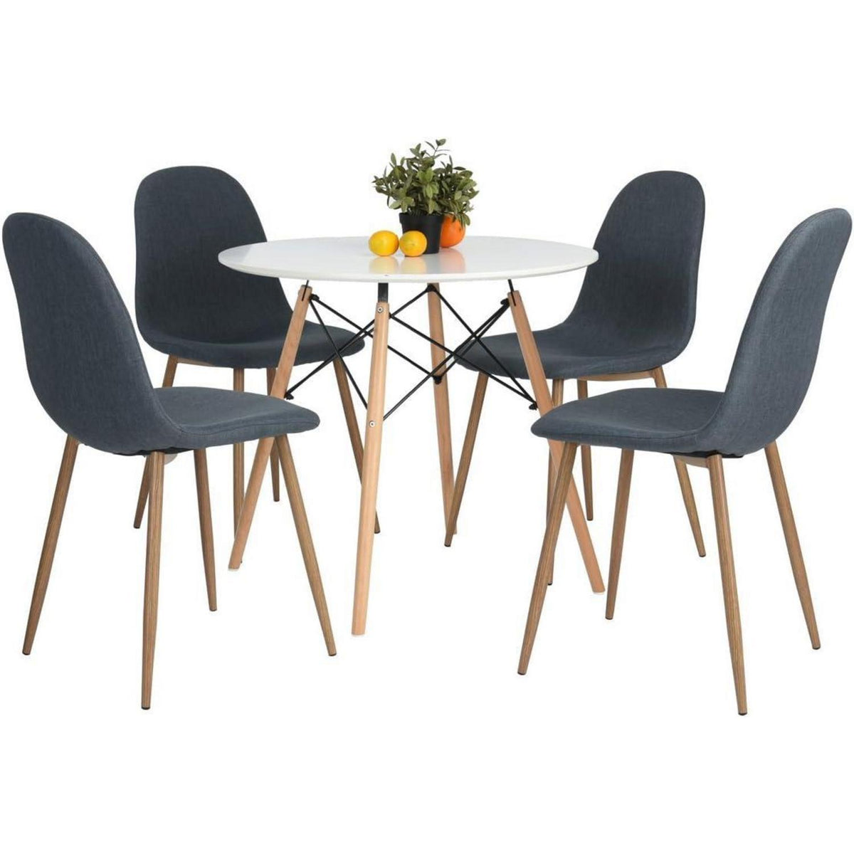 Runder Küchentisch Weiß Modern 80x80cm Skandinavisch