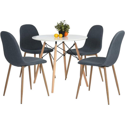Runder Küchentisch Weiß Modern 80x80cm Skandinavisch