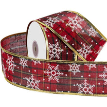 Wired Christmas Holiday Ribbon - Rotes Kariertes