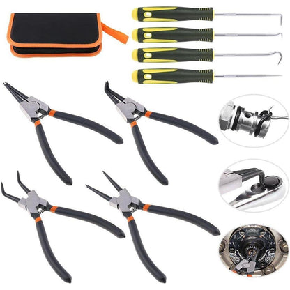 Sprengringzangen und Picks Set 8-teilig mit Haken und Zangen