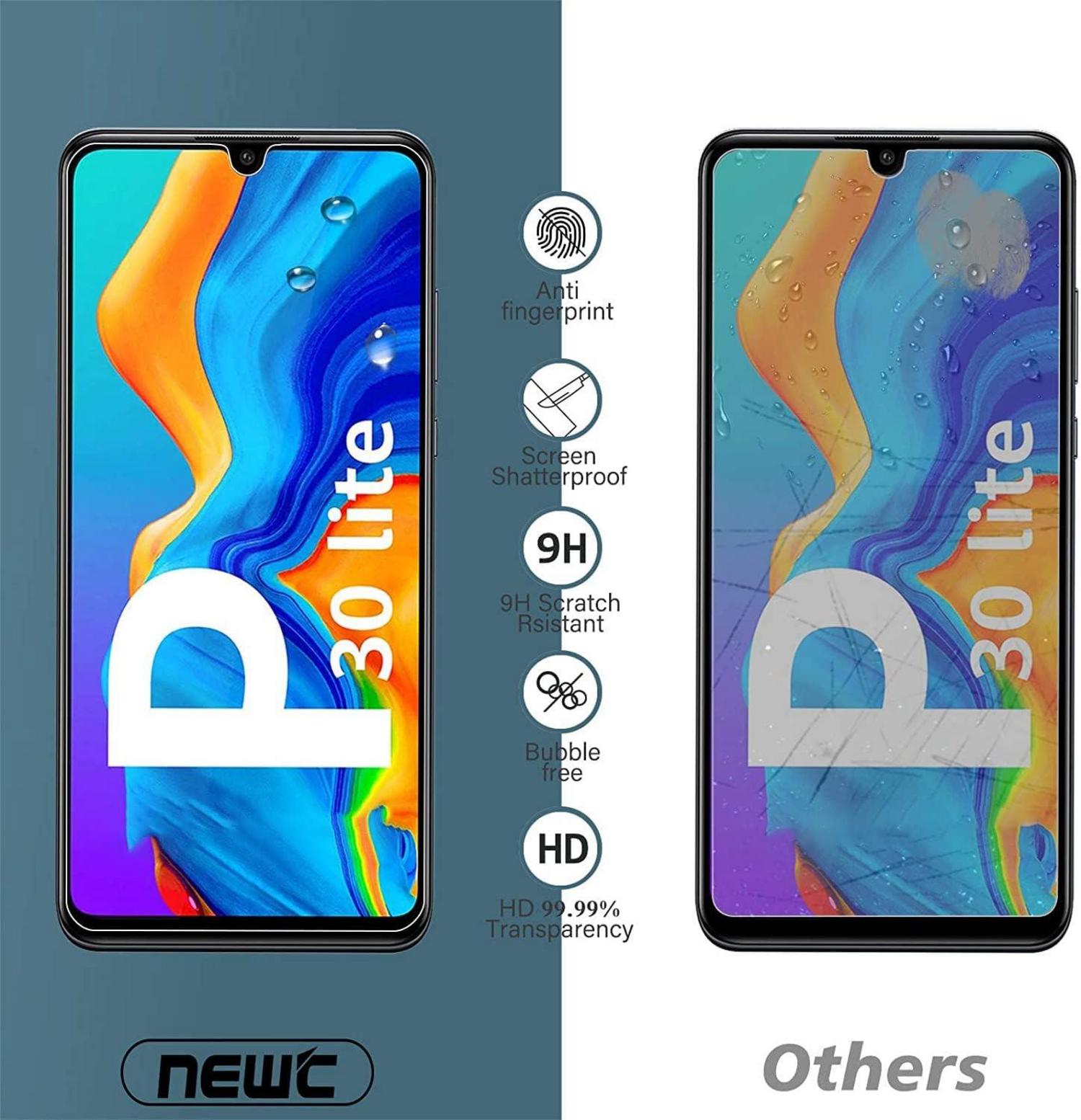 Panzer Schutz Glas Huawei P30 Lite Nova 4e 2er Pack 9H Ultra-klar