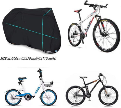 Fahrradabdeckung Wasserdicht Schwarz 190T Oxford-Gewebe 29