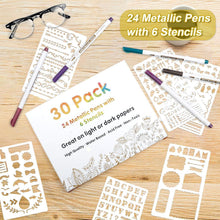 Lineon Metallic Marker Set, 24 bunte