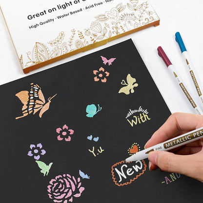 Lineon Metallic Marker Set, 24 bunte
