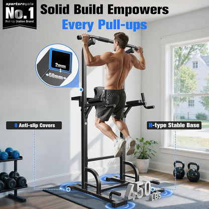 Sportsroyals Power Tower Dip Station Klimmzugstange 204.1 kg