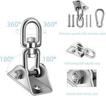 HOMPER 360°Drehen Deckenhaken Edelstahl 450KG Kapazität M8