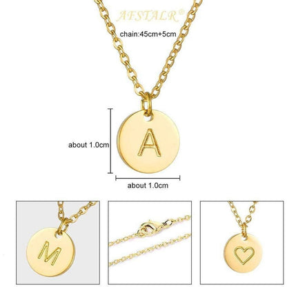 Initialen Halskette Damen Buchstaben Anhänger Geschenk