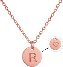 Initialen Kette Buchstaben Anhänger Herz Gold Rosegold Silber