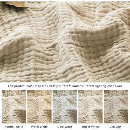 Kuscheldecke Flauschig Baumwolle Decke Vorgewaschene Atmungsaktive Tagesdecke