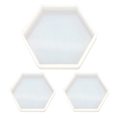 Epoxidharz Form Hexagon – 3er Set für Schmuck & DIY
