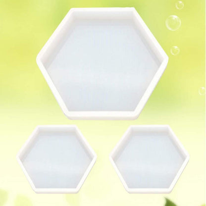 Epoxidharz Form Hexagon – 3er Set für Schmuck & DIY
