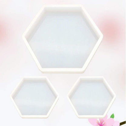 Epoxidharz Form Hexagon – 3er Set für Schmuck & DIY