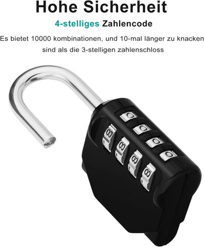 Vorhängeschloss Zahlenschloss 4 Stellig Fitnessstudio