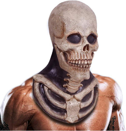 Schädel Skelett Knochen Bruststück Halloween Maske Horror Latex Gummi