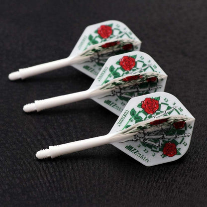 Dartschaft und Flights 3er-Set in Kristall