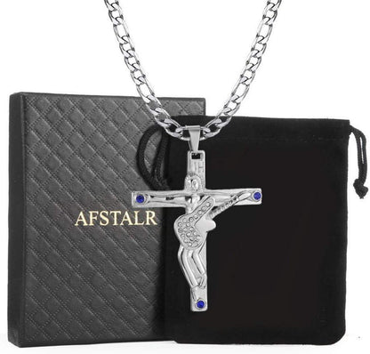 Kreuz Johnny Hallyday Anhänger Halskette Gitarre Rocker Silber Metall