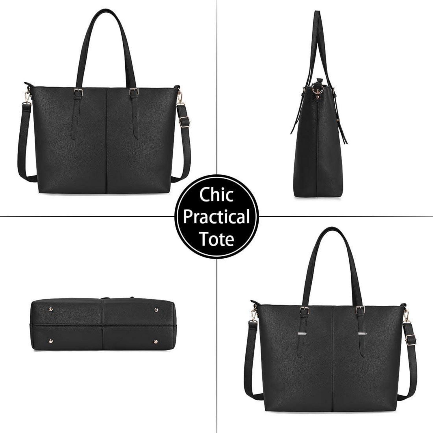 15,6 Zoll Laptop Damen Handtasche Elegant Leder Shopper