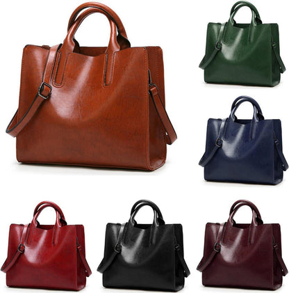 Damen PU-Leder Shopper Handtasche Schultertasche Umhängetasche Coolives