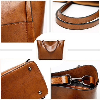 Coolives Damen Groß Shopper Tasche aus PU-Leder mit
