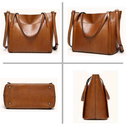 Coolives Damen Groß Shopper Tasche aus PU-Leder mit