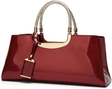 Damen Handtasche PU-Lackleder Henkeltasche Abendtasche