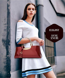 Coolives Damen Handtasche PU-Lackleder Henkeltasche