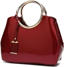 Damen Handtasche PU-Lackleder Henkeltasche Abendtasche