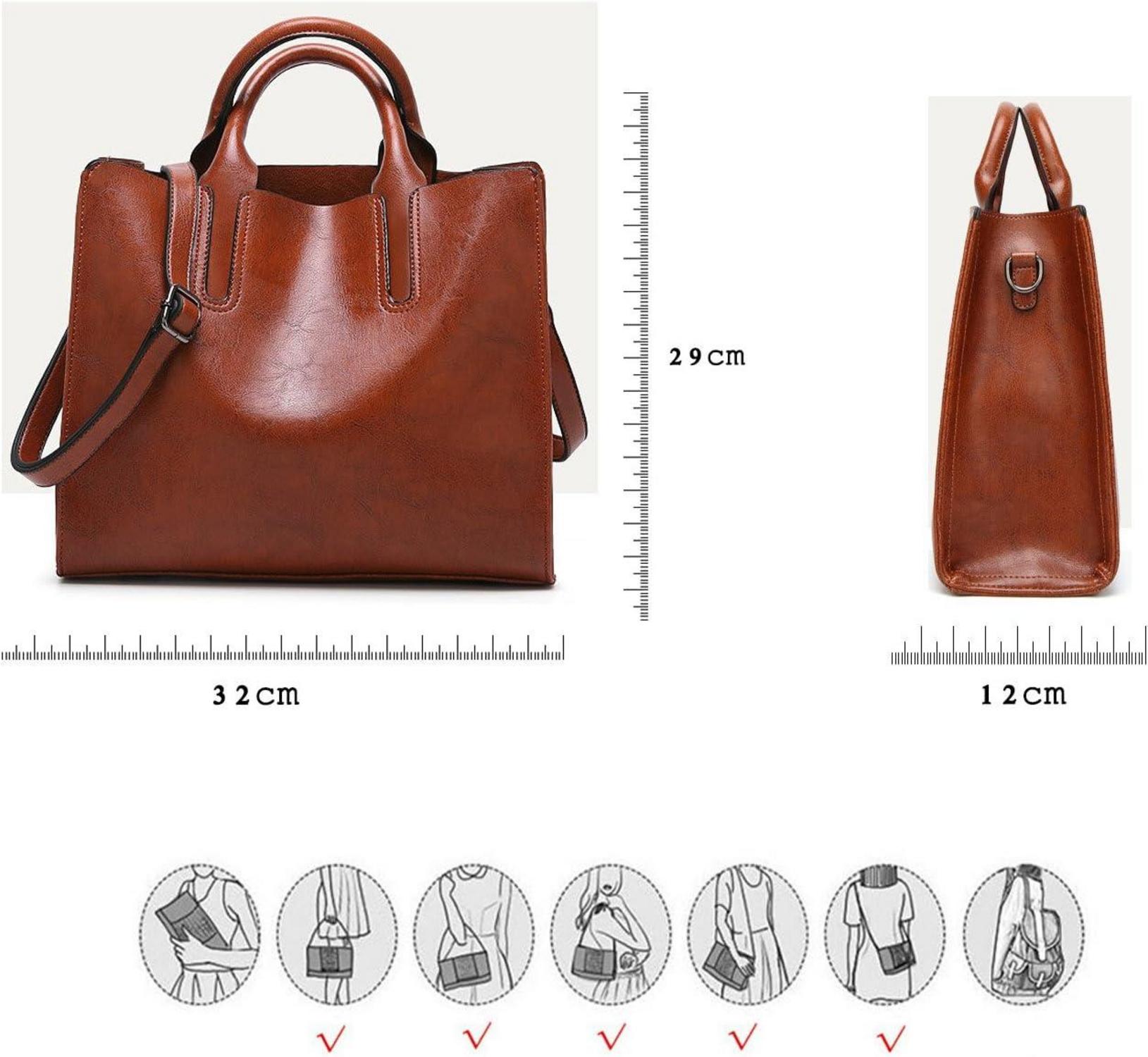 Schultertasche Damen PU-Leder Shopper Umhängetasche Handtasche