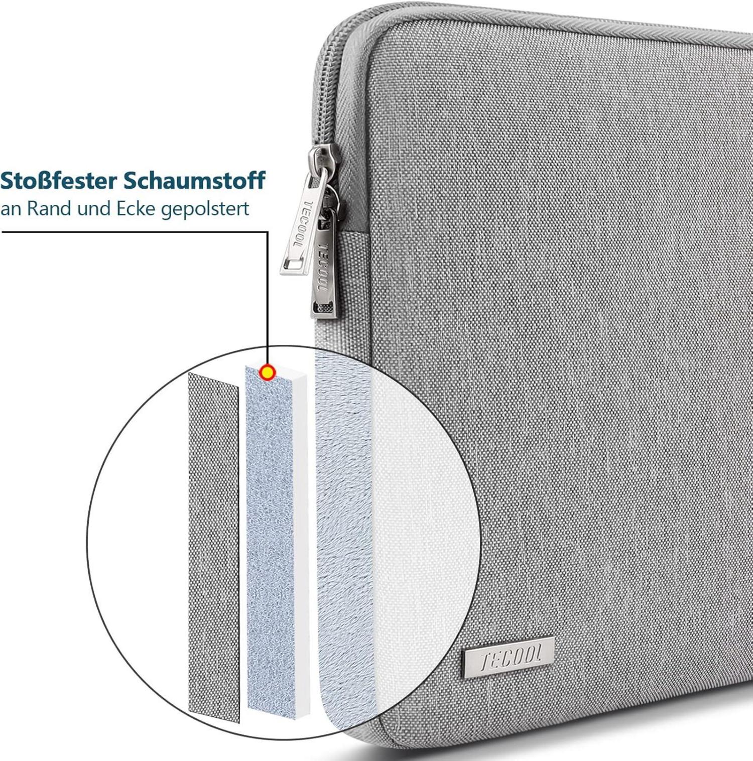 TECOOL Laptop Tasche Hülle 12,3-13 Surface Pro MacBook Air Pro 13 iPad Pro Air Grau