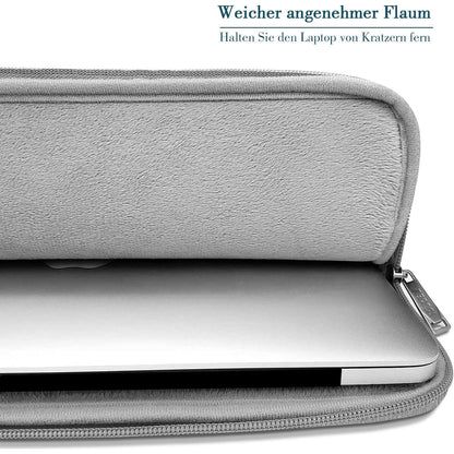 TECOOL Laptoptasche 15,6 Zoll wasserdicht grau für HP Dell