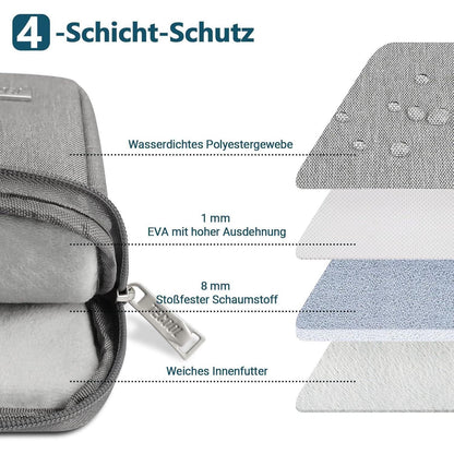 TECOOL Laptoptasche 15,6 Zoll wasserdicht grau für HP Dell