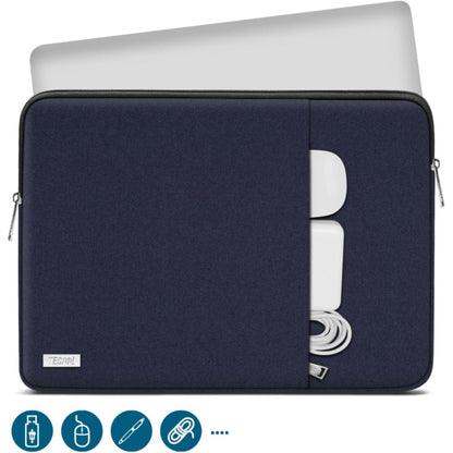 TECOOL 15,6 Zoll Laptop Tasche Dunkelblau - Stoßfestes