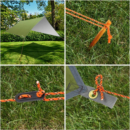 RYACO Tarp 3x3m Wasserdicht Zeltplane Ultraleicht mit Erdnägeln und