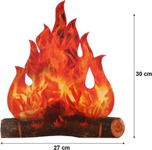 Boao 3D Lagerfeuer Dekoration aus Karton, Set mit 6