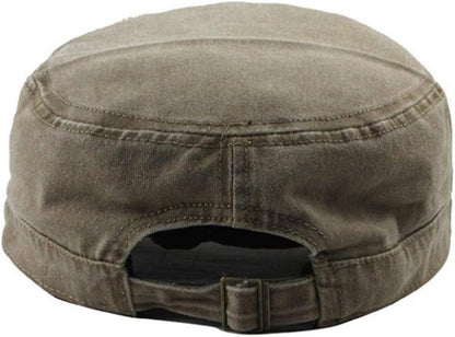 UAOOK Premium Army Cap Military Style Armee Hut Männer Sommer 100% Baumwolle Einstellbar Fiddler Flat Cadet Baseball Cap Retro Chapeau Unisex