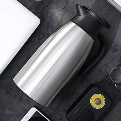 Thermoskanne 2l Edelstahl Isolierkanne Tee Kaffee 24h