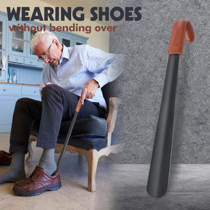 Schuhlöffel Metall Lang 42cm - Schuhanzieher Edelstahl Shoe