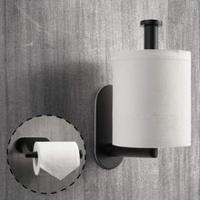 Toilettenpapierhalter ohne Bohren, matt schwarz, Edelstahl