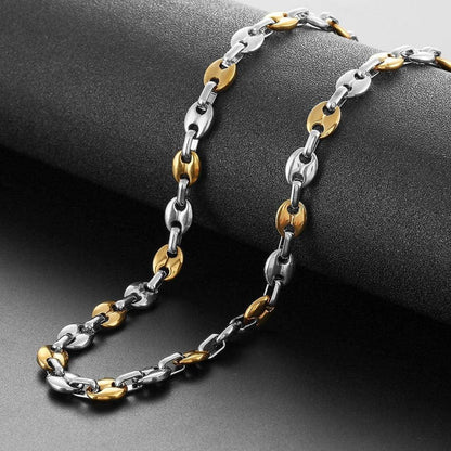 AFSTALR Halskette Herren Edelstahl Kaffeebohne Armband SilberGold