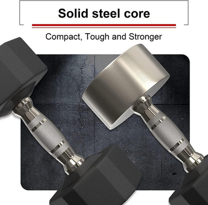 PROIRON Hexagon Hanteln 12-seitiges Design Stahlkern 3-24 Kg Krafttraining