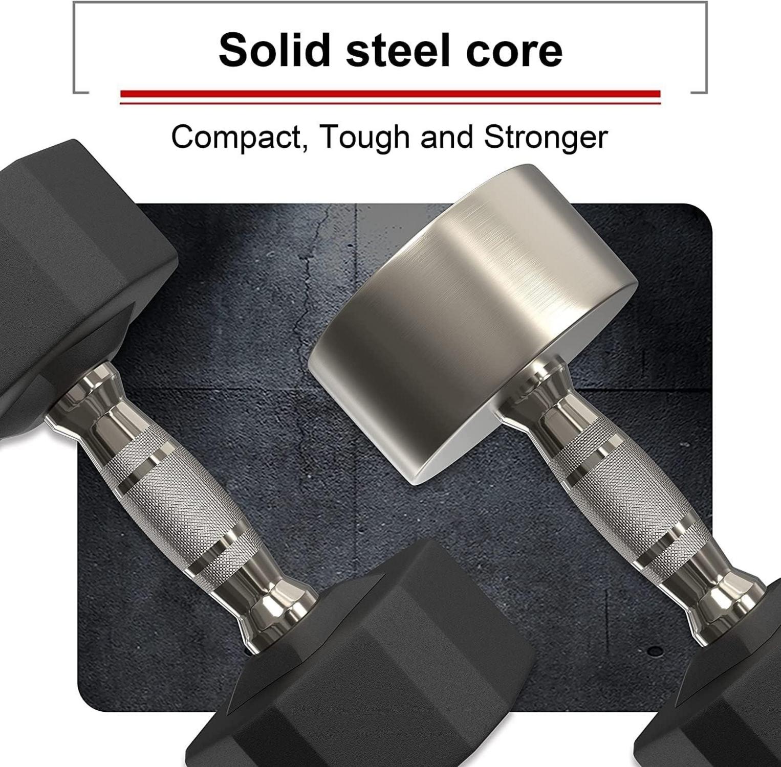 PROIRON Hexagon Hanteln Stahlkern Kurzhanteln 3kg-24kg 2er Set