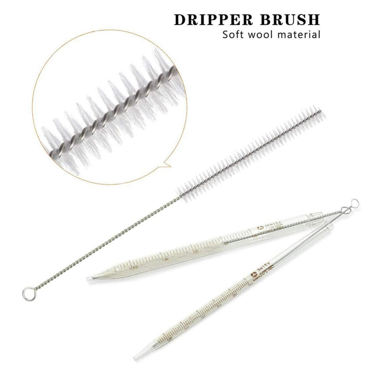 6tlg. JESSTOLO Glas Pipetten Set, Große Silikagel Messpipetten Labor Dropper