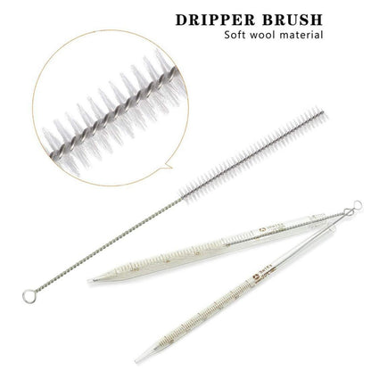 6tlg. JESSTOLO Glas Pipetten Set, Große Silikagel Messpipetten Labor Dropper