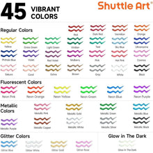 Textilfarben Set 45 Farben, 3D Stoffmalfarben mit Pinsel & Vorlagen