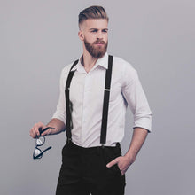 Herren Hosenträger X-Form Starken Metall Clip Elastisch