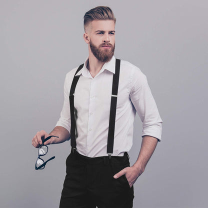 Herren Hosenträger X-Form Starken Metall Clip Elastisch