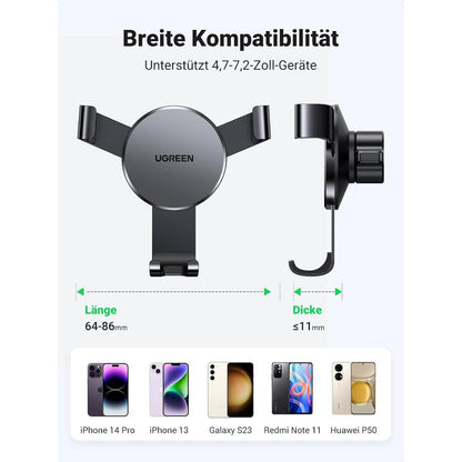 Ugreen Auto Handyhalterung Lüftungsschlitz Bombenfest Schwarz